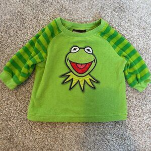 Disney Kermit The Frog Top Long Sleeve Tee Shirt Muppets Size 0-4 months baby